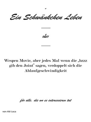 cover image of Ein Schwänkchen Leben